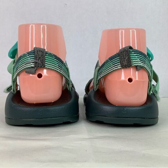 Chaco Webbing Comfort Multicolor Green Strip Strap Children Sandal Shoes Sz C3” - Picture 3 of 11